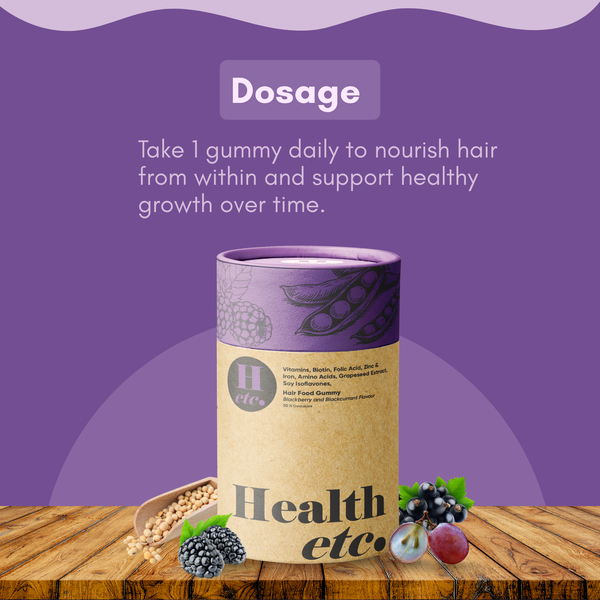 Hair Food Gummy - Blackberry and Blackcurrent Flavour